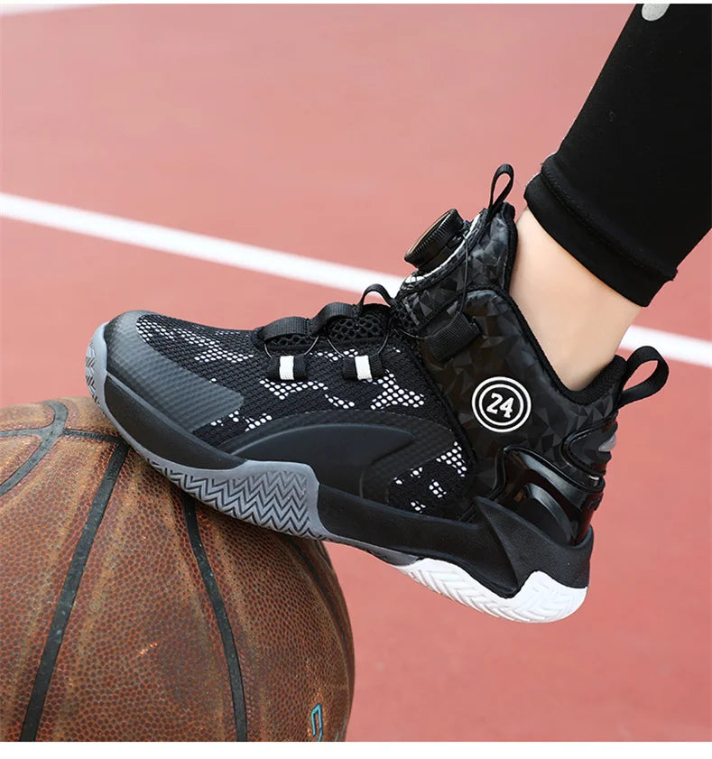 Kids Basketball Shoes Boys Sneakers Non-slip Child Trainer Basket Shoes Outdoor Children Sport Shoes