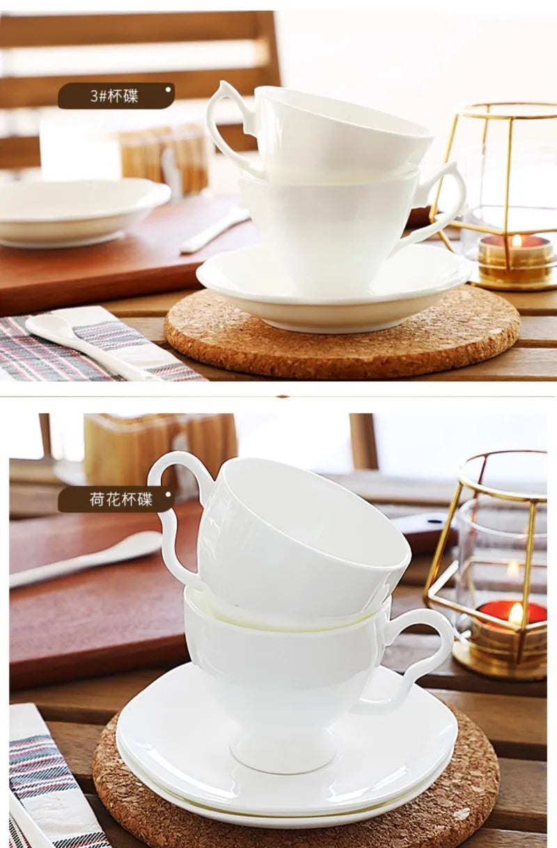 Plain white quality bone china tea cups set, ceramic coffee cup, japanese coffee cup, porcelain turkish coffee cups, originales.