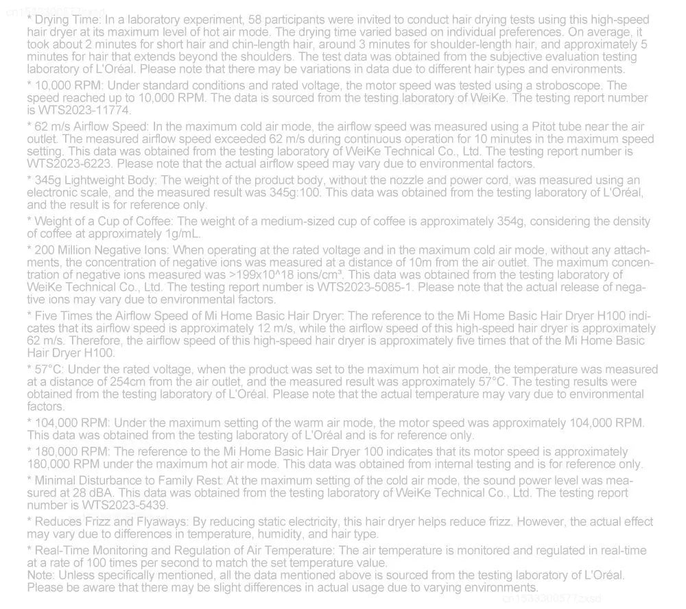 Original Xiaomi Mijia H501 High Speed Anion Hair Dryer Wind 62m/s 1600W 2min Quick Drying Professional Hair Care Negative Lon