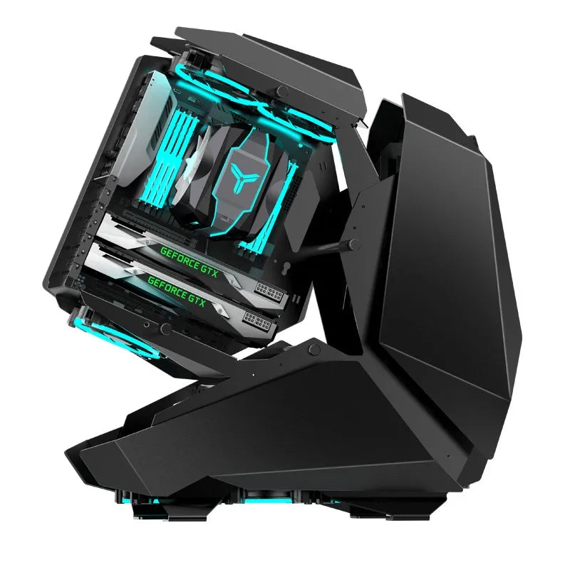 JONSBO MOD-5 Game E-sports Case All Aluminum Special-shaped Glass Chassis Support ATX Motherboard 360 Water-cooled 5V ARGB.