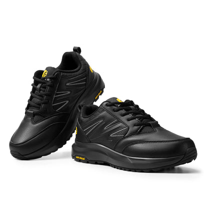 FitVille Men'S Widened Hiking Waterproof Outdoor Work Hiking Shoes With Arch Support To Relieve Heel Pain Lightweight Non-Slip