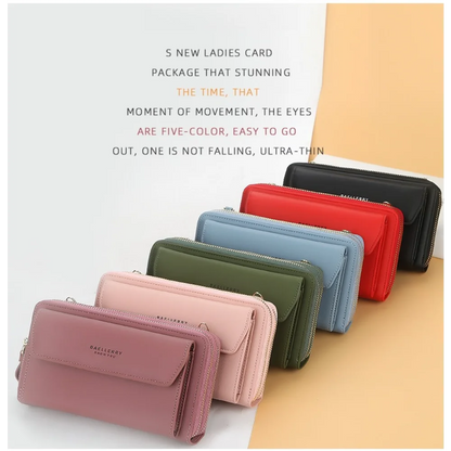 Personalized Name Women's Fashion Multi Functional Wallet Large Capacity Shoulder Bag with Double Zipper Versatile Women's Bag.