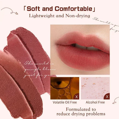 Flower Knows Strawberry Rococo Series Cloud Lip Cream Lip Gloss Long Lasting Velvet Lip Tint Lipstick for Women Cosmetic.