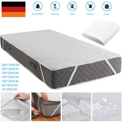 Waterproof Throw Mattress Cover Mattress Protector Covers  Pad Washable Mattress Bed Protector with Elastic Band Single/Double.