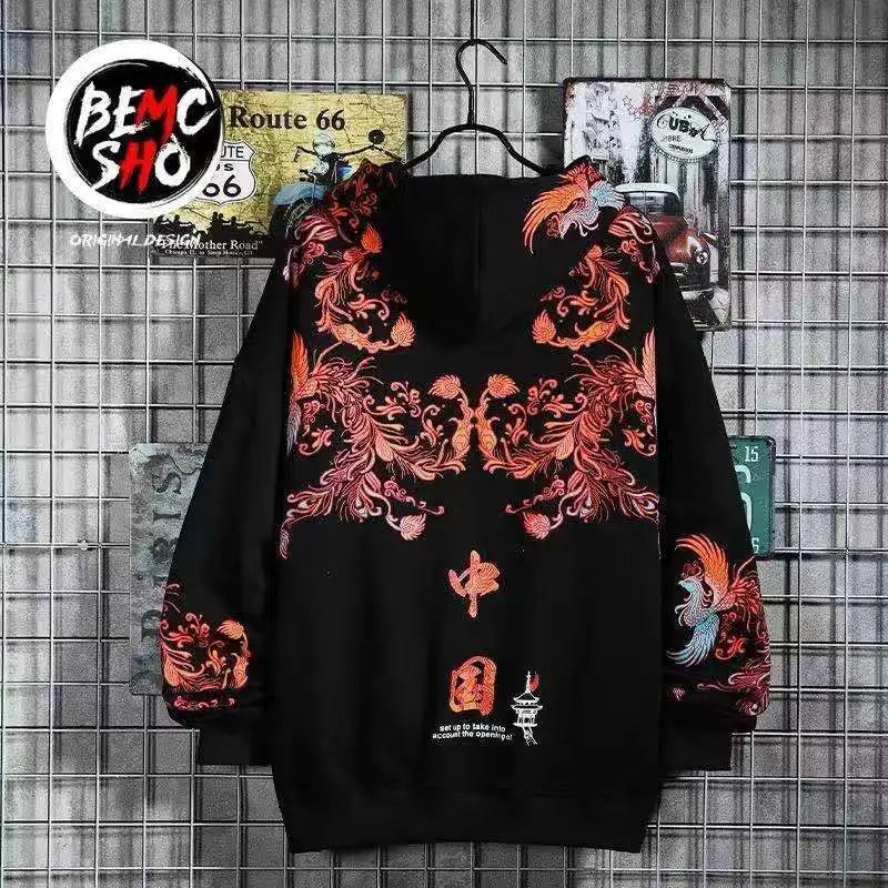 Chinese Style Essentials Hoodies Woman Winter Tops Coquette Star Clothes Autumn Pulovers Hooded Sweatshirt Women Grunge Vintage