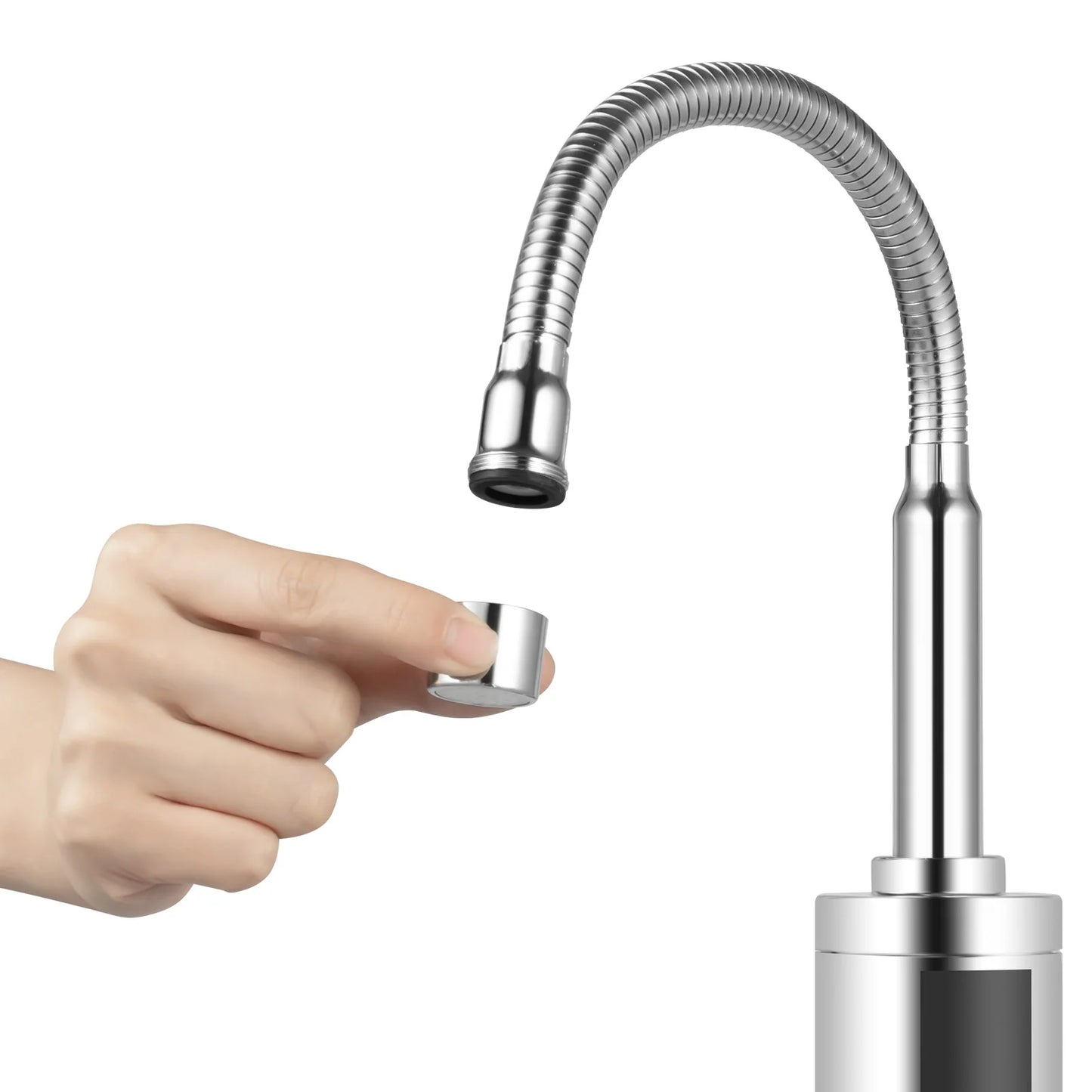3000W Instant Electric LCD Faucet Instant Tap 360° Fast Heater Heating Hot/Cold Water Supply for Bathroom Kitchen