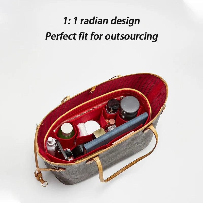 Purse Organizer Insert for Handbags, Felt Bag Organizer for Tote & Purse, Tote Bag Organizer Insert, for lv neverfull.