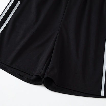 2pcs Summer Men's Quick drying Sports Suit Loose And Comfortable Round Neck Short Sleeved T-shirt Versatile Running Pocket Short