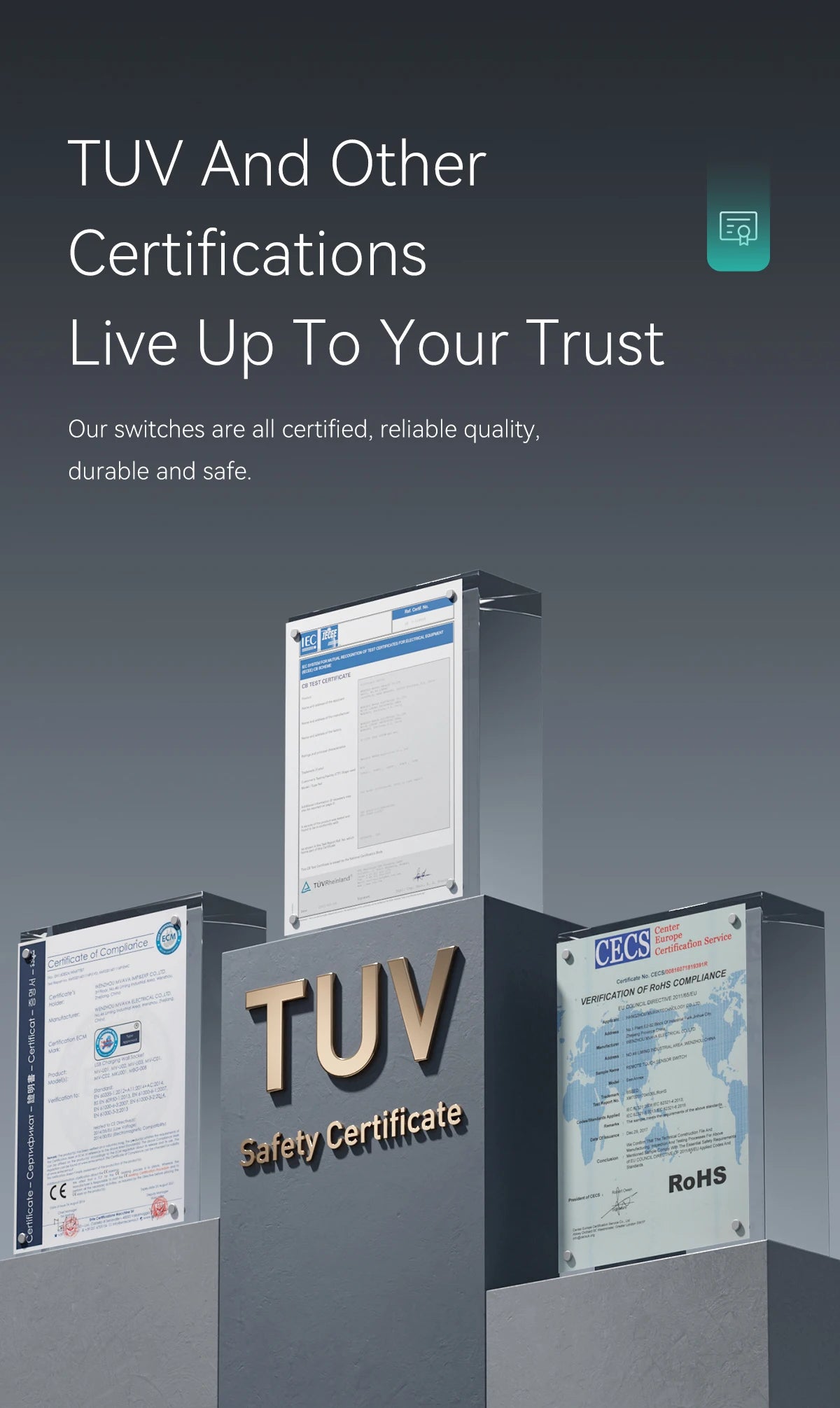 BSEED Touch-Lichtschalter mit EU-Stromsteckdosen, weiße Wand-LED-Schalter, 1/2/3 Gang, 1-Wege-Kristallglas-Panel, dunkle Hintergrundbeleuchtung.