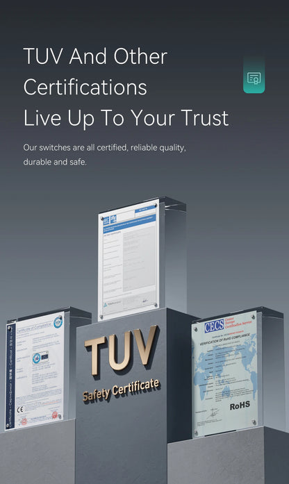 BSEED Touch-Lichtschalter mit EU-Stromsteckdosen, weiße Wand-LED-Schalter, 1/2/3 Gang, 1-Wege-Kristallglas-Panel, dunkle Hintergrundbeleuchtung.