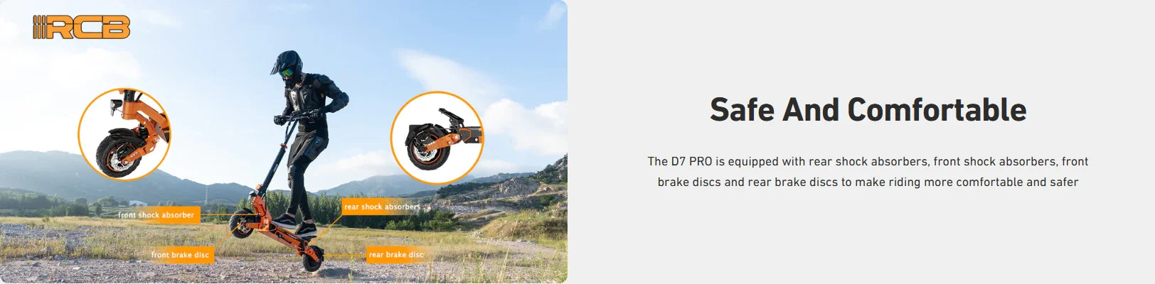 RCB D7 Adult EScooter 500W Motor Foldable E-Scooter 48V 20.8/27AH 10 Inch Tire Urban Commuting Electric Scooter.