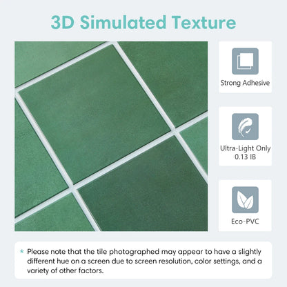 10Pcs PVC Square Peel and Stick Wall Panels, Living Room Decorative Wall Panels, Waterproof and Easy to Install, Bathroom