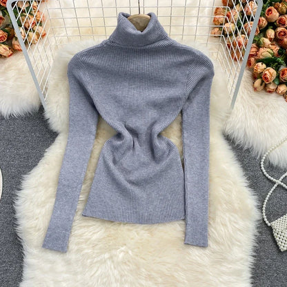 2026 neue Herbst Winter Rollkragen Langarm Gestrickte Pullover Einfarbig Multi Farbe Kaschmir Grundlegende Weiche Pullover