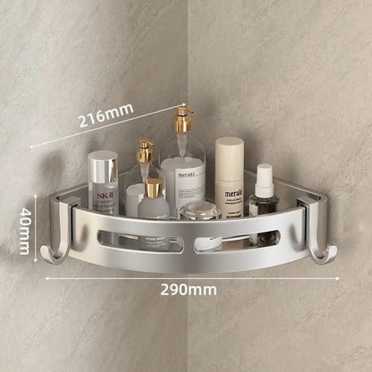 Dreieckiges Wandregal für Badezimmer oder Toilettenbereich. Rechteckiger zusätzlicher Balkon-Aufbewahrungsraum für kleine Badezimmer