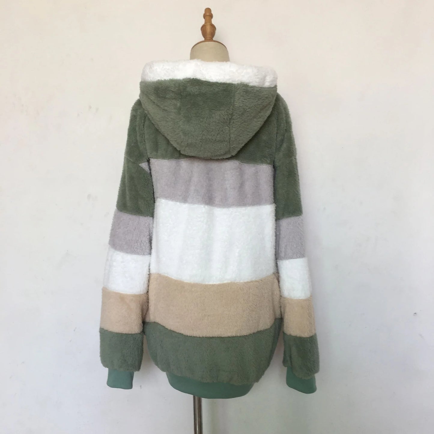 Übergroße Jacke für Frauen 2023 Neue Herbst Winter Warme Plüsch Tasche Mit Kapuze Streetwear Lose Dame Oberbekleidung Mantel Roupas Feminina