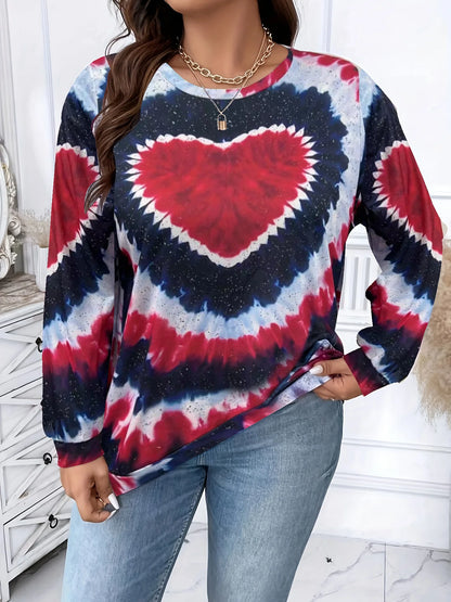 2024 Plus Size Europa und die Vereinigten Staaten Herbst und Winter neue Mode lang ärmelig bedruckte Damen lässig Kapuzen pullover mit Rundhals ausschnitt.