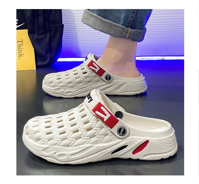 Flat Sandals Men Shoes 2025 Slippers Men Garden Platform Sandals Man Summer Sandals Male Sneakers Outdoor Flip Flops Home Clogs.