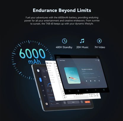 Cubot TAB 60, 2024 New Android Tablet, Octa-Core, 8GB RAM (4GB+4GB), 128GB ROM, 10.1-Inch HD+ Screen, 6000mAh, OTG, WiFi 6.