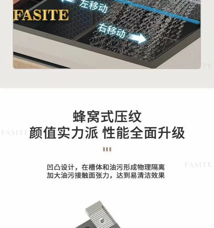 Whale Flying Rain Ultra Thick Kitchen Honeycomb Sink Stainless Steel Single Slot