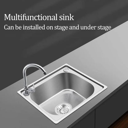 Verdickter Einzelschlitz aus Edelstahl 304 mit Halterung zum Aufhängen an der Wand, Waschbecken, Balkonbecken, Küchenwaschbecken, Waschbecken