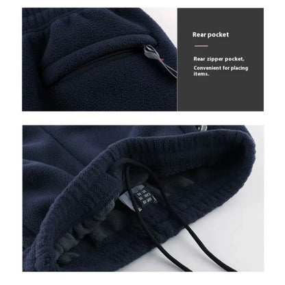 Men's Polar Fleece Pants Winter Thicken Warm Casual Fleece-Lined Jogging Sweatpants Men Loose Oversized Straight Trousers Male