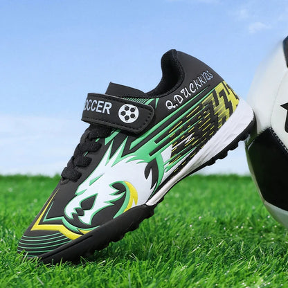 Childrens Football Shoes Summer New Outdoor Grass Professional Competition Training Sports Anti Slip Soccer Shoes for Kids.