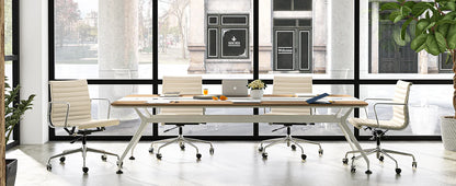 Weiße Drehstühle aus echtem Leder mit mittlerer Rückenlehne, ergonomischer Bürostuhl, verstellbarer drehbarer Gaming-Stuhl aus Leder, gerippter Bürostuhl