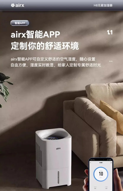 220V airx Humidifier No Mist Quiet Bedroom Cool Mist Evaporative for Baby Nursery Home Office Winter H8 BE
