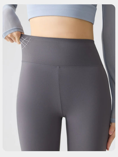 BIVIGAOS Spring Summer Multi Colored Thin Casual Fashion Sharkskin Leggings Women High Waist Tight Sport Cycling Fitness Legging