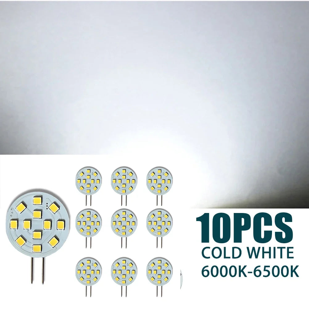 10 stücke ACDC 12 V 24 V G4 LED Lampe 2,2 W Runde Scheinwerfer Kein Flimmern Downlight Birne Boot Dunstabzugshaube Lichter Für Wohnzimmer.