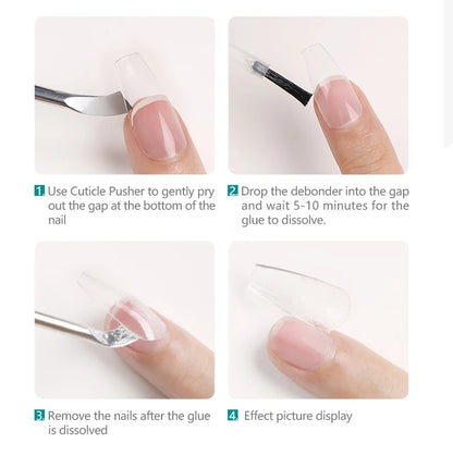 NAILPOP 120pcs Fake Nails Full Cover Press on Nails Coffin Soft Gel American Pose Capsule False Nail Tips for Extension System.