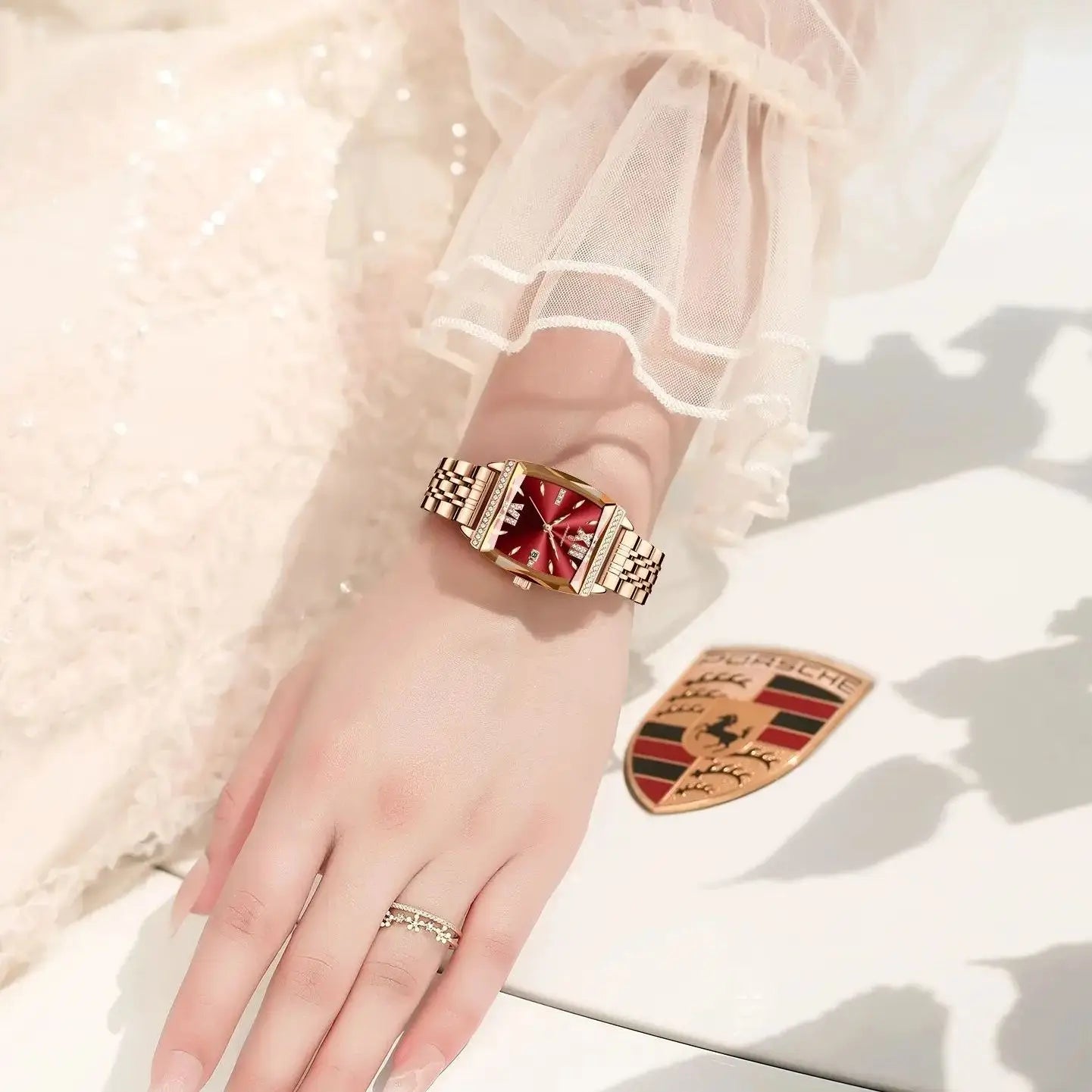 POEDAGAR Diamond Luxury Watch For Woman High Quality Waterproof Date Ladies Quartz Watch Stainless Steel Women Watches Reloj+Box.