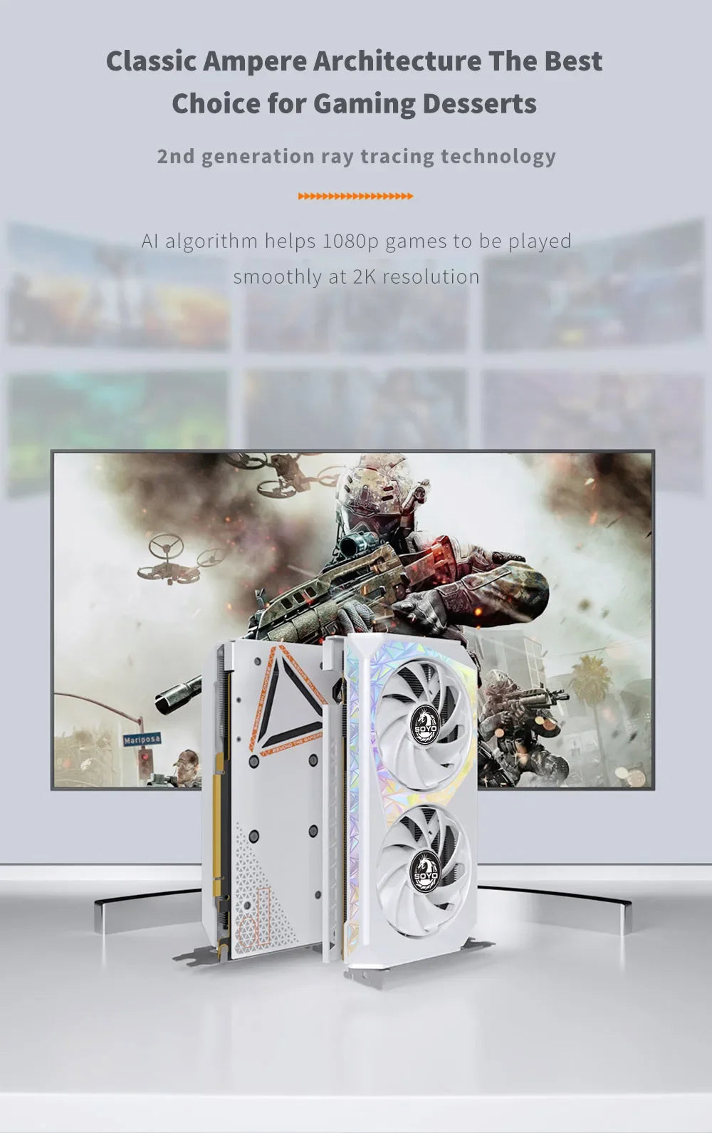 SOYO RTX 3060 12GB Graphics Card GDDR6 192Bit PCI Express 4.0 × 16 8Pin NVIDIA GPU Rtx 3060 Gaming Video Card Placa De Video.