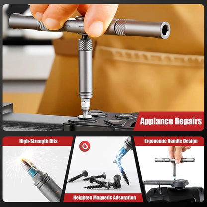 VMAN 24in1 Multifunktions-Ratschenschraubendreher-Set, mehrere magnetische Bits, Mini-Reparatur-Werkzeug-Set, Haushaltswerkzeug für PC und Schreibtisch usw.