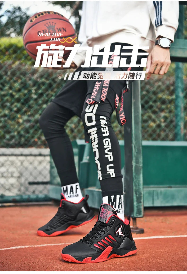 2024 Men Basketball Shoes Outdoor Sports Shoes Male Trendy Sneakers Wear Resistant Rubber Sole Basketball Shoes unisex 36-45.