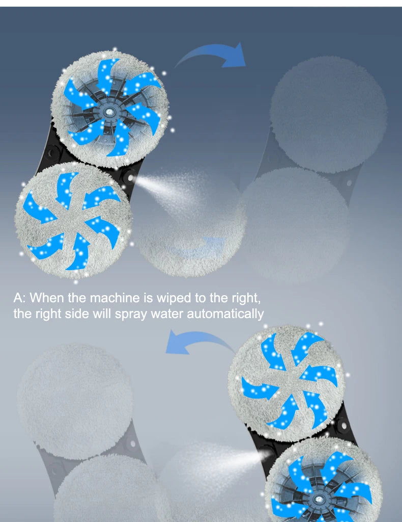 PuRuiKai robot electric automatic window cleaning Robotic vacuum cleaner, with remote control, two-way automatic spray.