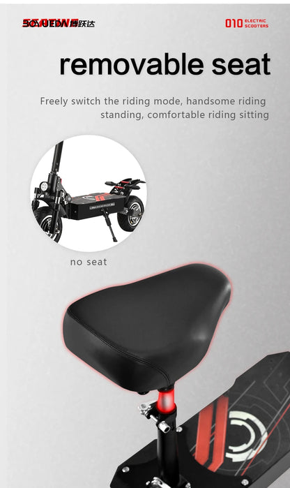 BOYUEDA Q7 PRO Adult EScooter 1600W*2 Dual Motor Foldable City E-Scooter 52V19AH 10” Tire Off-Road Electric Scooter.