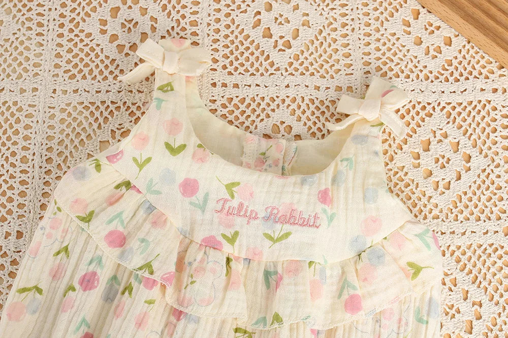 Milan cel 0-2 y Baby Mädchen Kleidung Rüschen Leibchen einteilige Tulpe Kaninchen Säugling Mädchen Overalls Kleinkind Bodysuit mit Hut.
