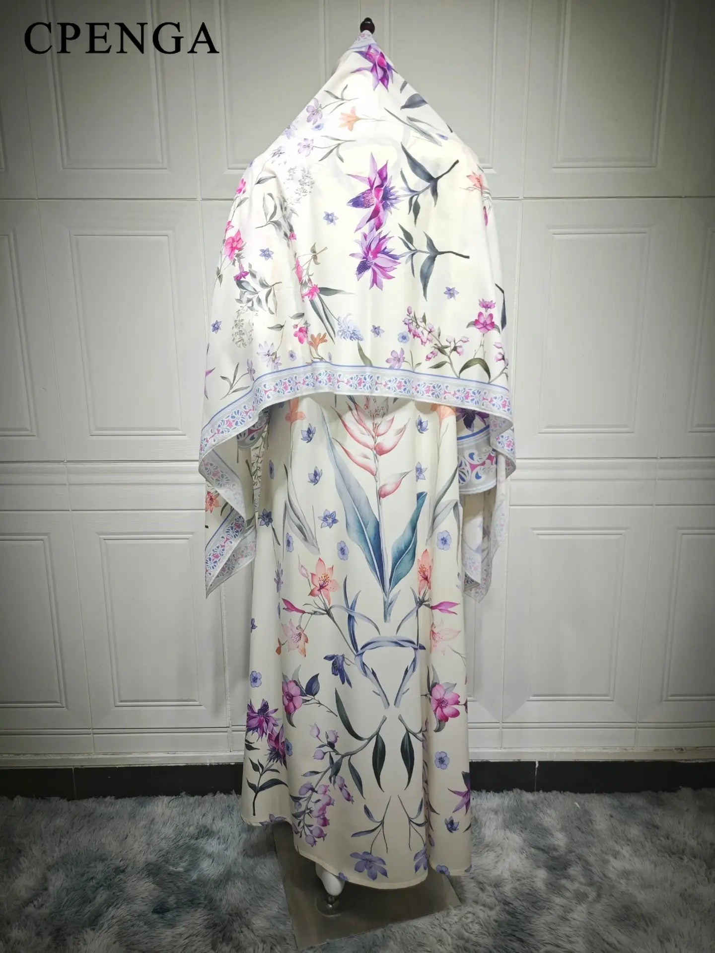 2025, Sommer-Strickjacke mit arabischem Blumenmuster für muslimische Frauen, elegante Dubai-Hijab-Abaya mit innerem islamischem Urlaubsoutfit, neues Türkei-Kleid.