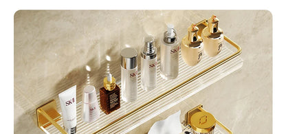 Punch-freies Luxus Badezimmer Regal Regale Wand Shampoo Kosmetische Lagerung Rack Für Küche Halter Platz Acryl Organizer