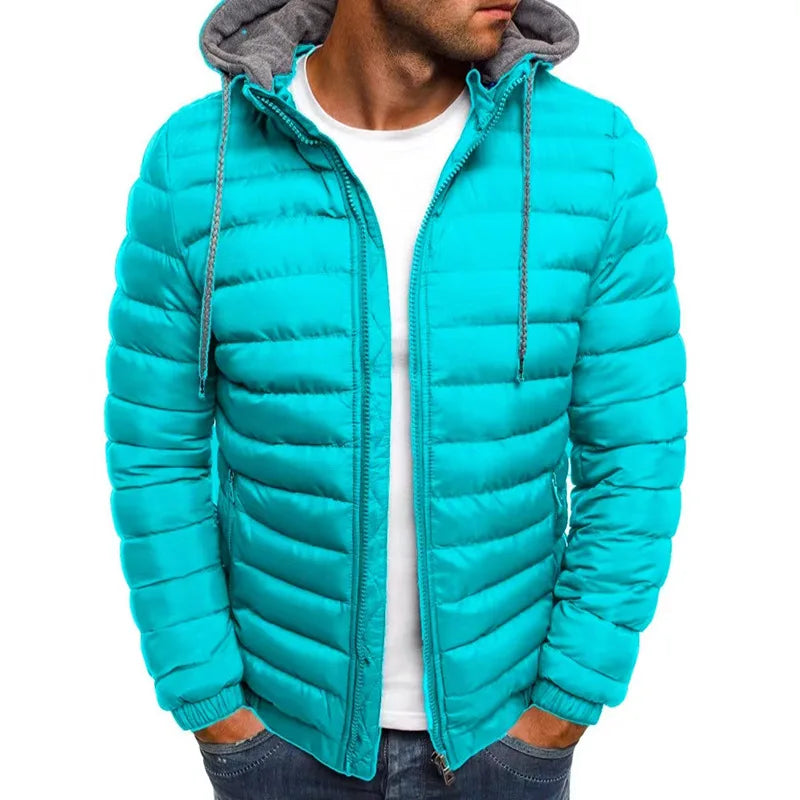 2024 Autumn And Winter Male Loose Overcoat Clothing Outdoor Casual Sportswear Fashion Streetwear Style Hooded Warm Zipper Jacket.