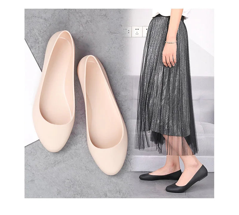 New ladies sandals soft pvc plastic flat non-slip women flat shoes 2022.