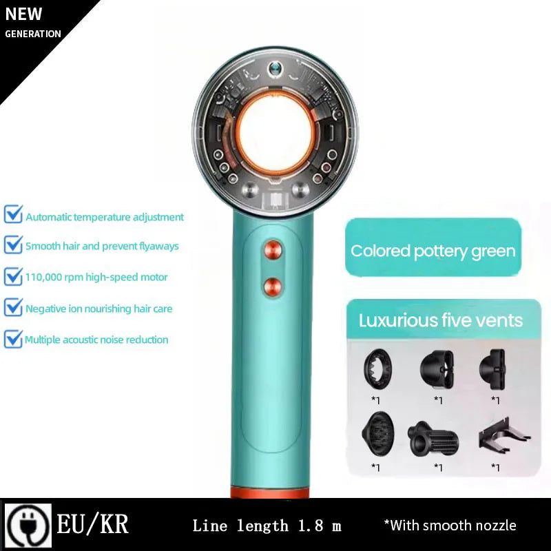 High-speed electric professional hair dryer negative ion hair care fast drying large wind power silent air blower hair dryer.
