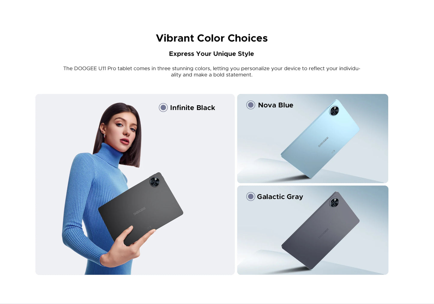 Global Version DOOGEE U11 Pro Android 15 Tablet 30GB(6+24) 256GB 11" HD 90Hz Display 8580mAh Battery Unisoc T7200 Widevine L1.