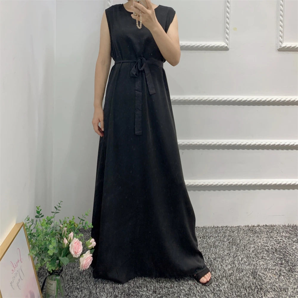 Ramadan Eid Black Abaya Damen Islam Inside Modest Dress Prayer Clothes Women Muslim Kebaya Kaftan Robe Vestidos Musulmanes Femme.