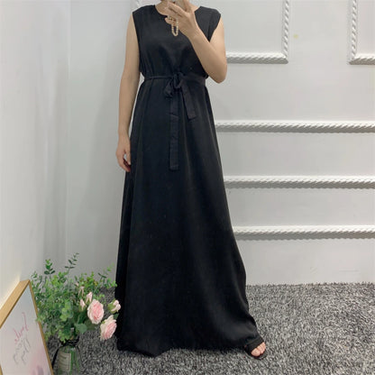 Ramadan Eid Black Abaya Damen Islam Inside Modest Dress Prayer Clothes Women Muslim Kebaya Kaftan Robe Vestidos Musulmanes Femme.