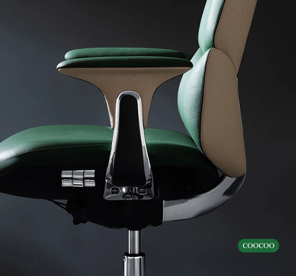 Bequemer Chefbürostuhl, luxuriöser grauer Designer-Drehstuhl, ergonomisch, tragbar, für das Home Office von Fotel Gaming