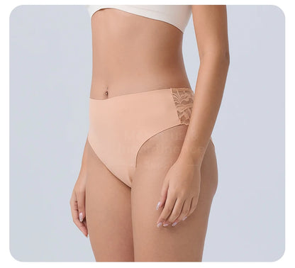 Women Period Panties 4-Layer Leakproof Lace Cheeky Brief High Absorbency Reusable Breathable Menstrual Panties.