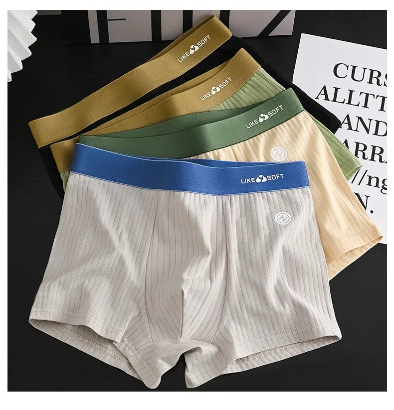5-teilige gestreifte lustige Boxershorts für Herren, Unterwäsche, sexy Unterhose, Mann, männlich, Homme, U-konvexe Shorts, Dessous, Boxershorts, Höschen