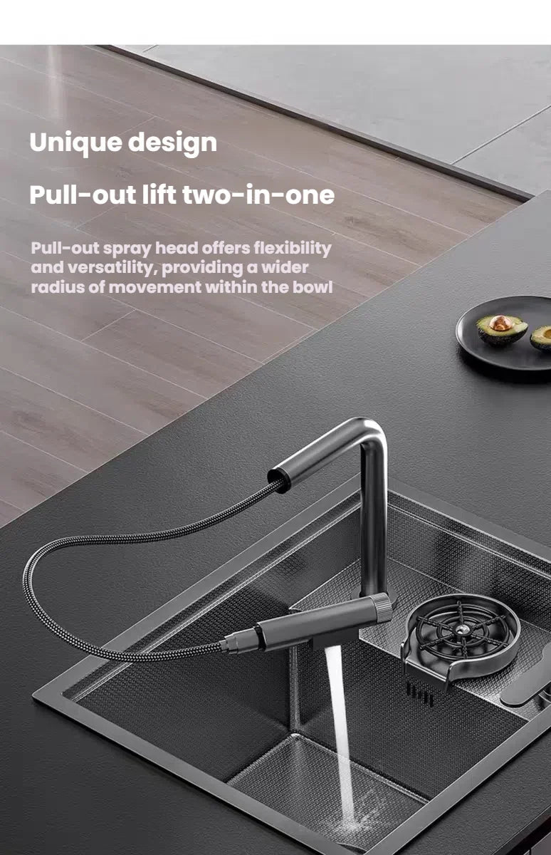 Stainless Steel Small Hidden Kitchen Sink Household Bar Wash Vegetable Basin Mini Single Slot With Cover Plate Cup Washer